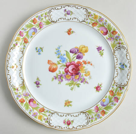 Empress Dresden Flowers Cake Plate