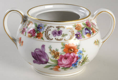 Empress Dresden Flowers Sugar Bowl No Lid