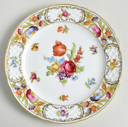 Empress Dresden Flowers Salad Plate