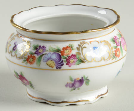 Empress Dresden Flowers Mini Sugar Bowl No Lid
