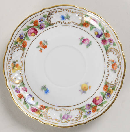 Empress Dresden Flowers Saucer for Flat Cup