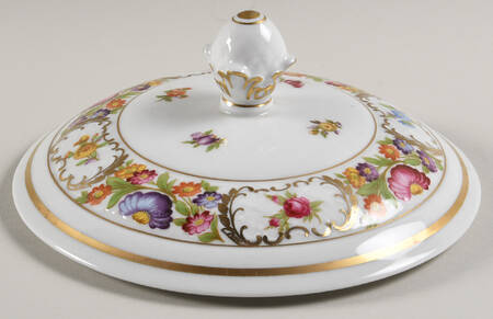 Empress Dresden Flowers Lid for Round Vegetable