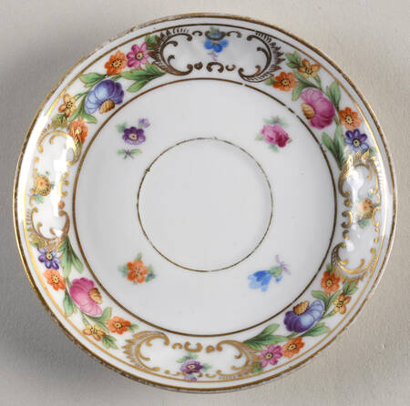 Empress Dresden Flowers Saucer for Demitasse Cup