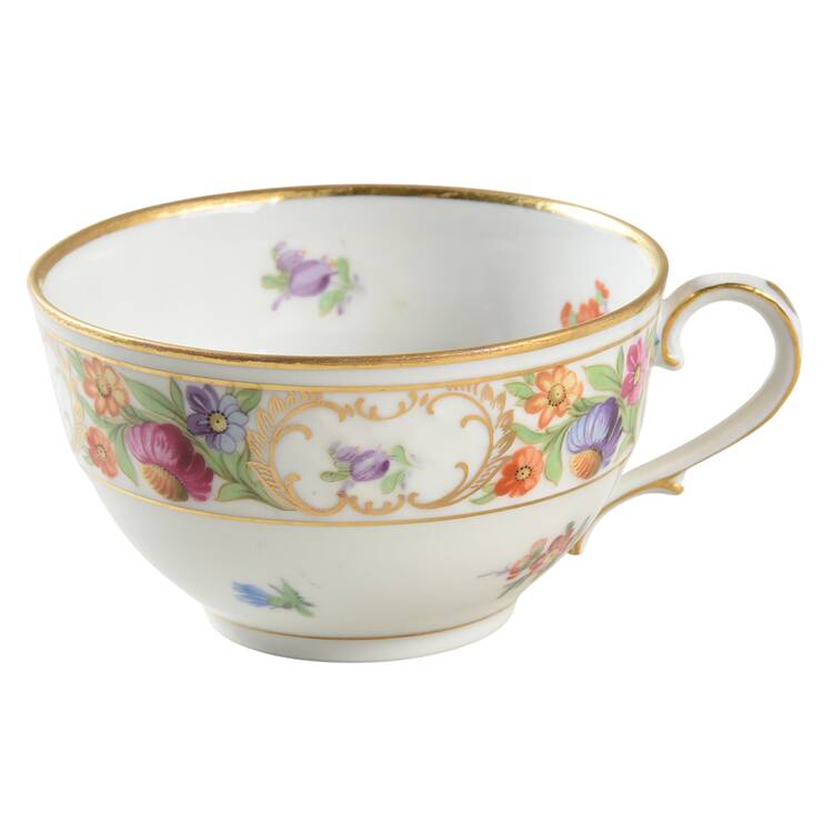 Empress Dresden Flowers Flat Cup