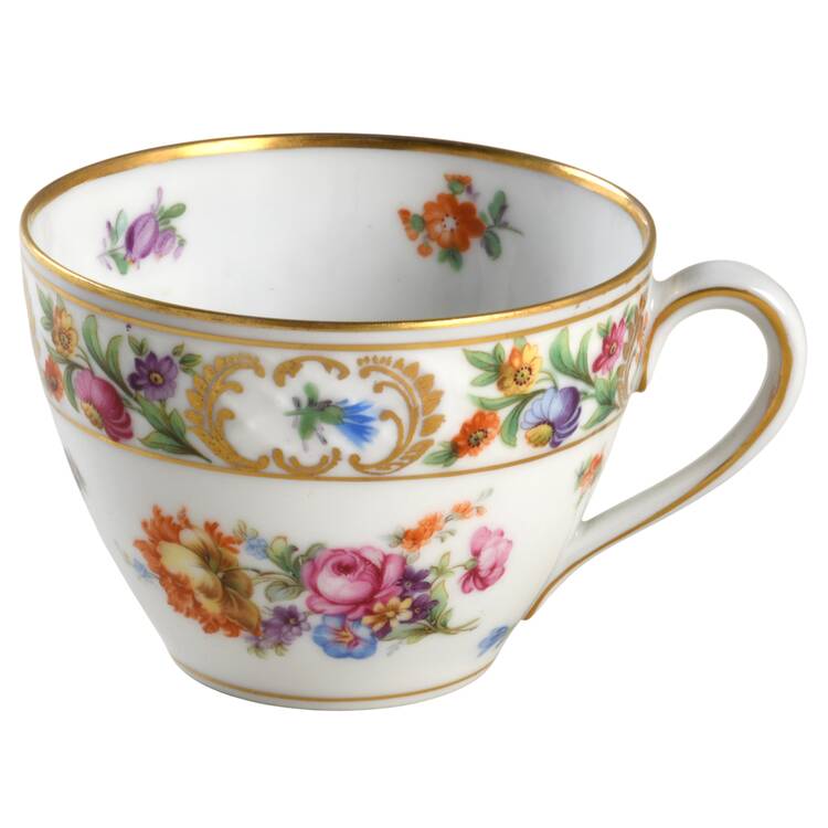Empress Dresden Flowers Flat Cup