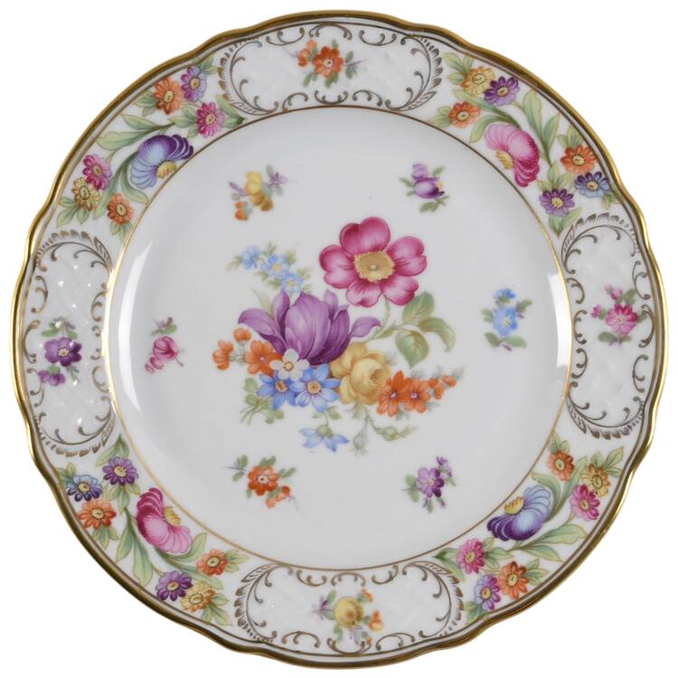 Empress Dresden Flowers Salad Plate