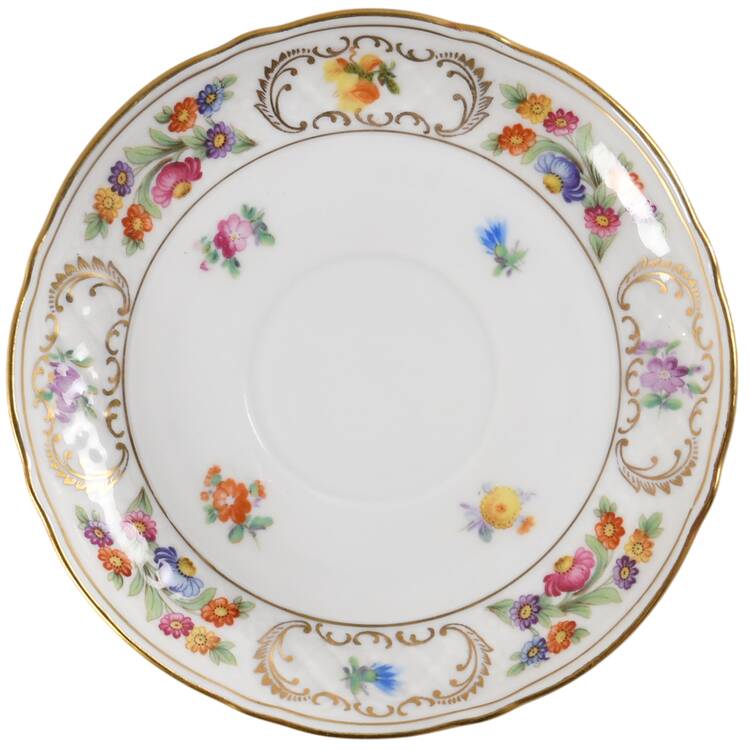 Empress Dresden Flowers Saucer for Flat Cup