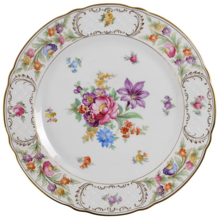 Empress Dresden Flowers Dinner Plate