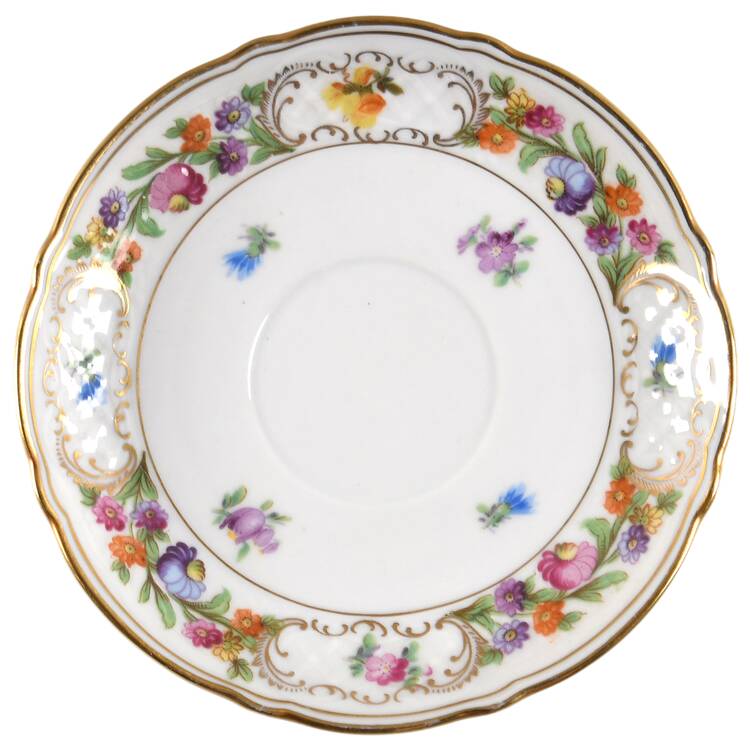 Empress Dresden Flowers Saucer for Flat Cup
