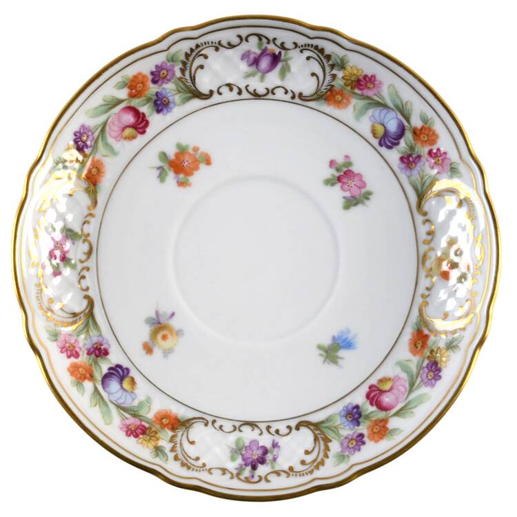 Empress Dresden Flowers Saucer for Footed Cup