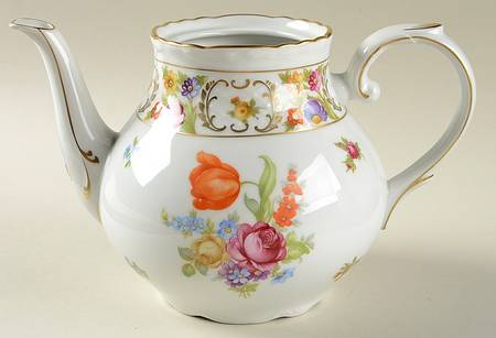 Empress Dresden Flowers Teapot No Lid