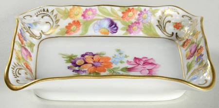 Empress Dresden Flowers 4" Rectangular Ashtray