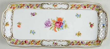 Empress Dresden Flowers 14" Sandwich Tray