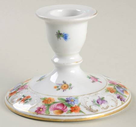 Empress Dresden Flowers Candlestick 3"