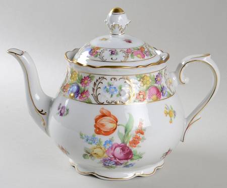 Empress Dresden Flowers Teapot & Lid