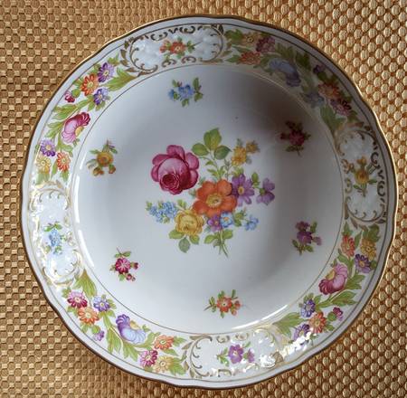 Empress Dresden Flowers 9" Round Vegetable Bowl