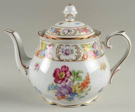 Empress Dresden Flowers Teapot & Lid