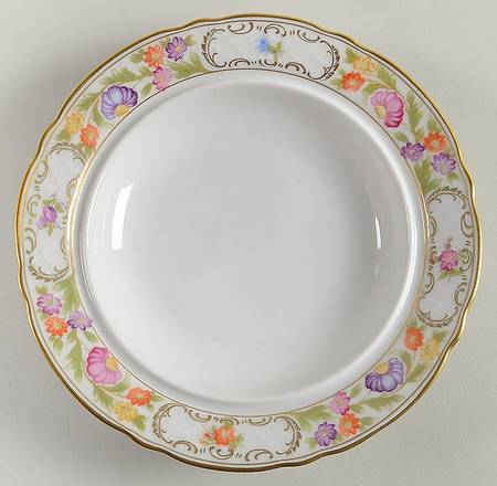 Empress Dresden Flowers Round Butter No Lid