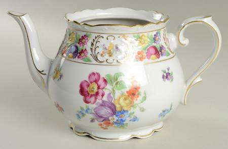 Empress Dresden Flowers Teapot No Lid