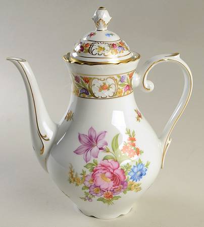 Empress Dresden Flowers Coffee Pot & Lid