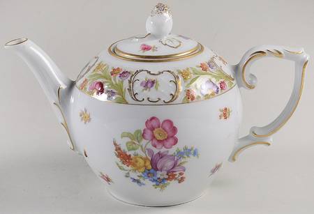 Empress Dresden Flowers Teapot & Lid