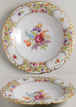 Empress Dresden Flowers 11" Round Vegetable Bowl
