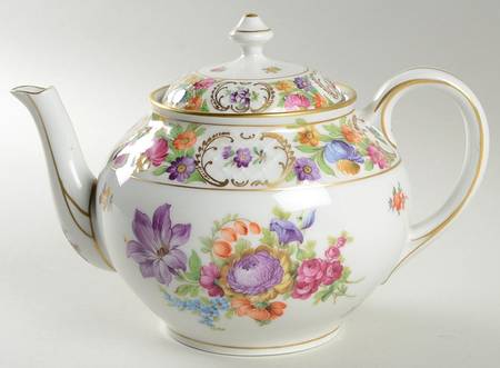 Empress Dresden Flowers Teapot & Lid