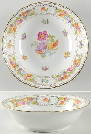 Empress Dresden Flowers 8" Round Vegetable Bowl