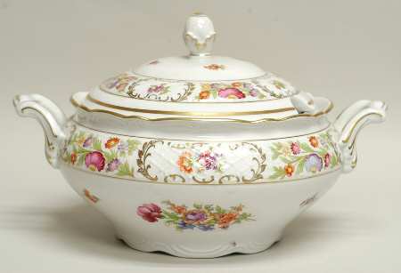 Empress Dresden Flowers Tureen &  Lid