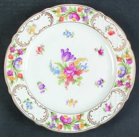 Empress Dresden Flowers Luncheon Plate