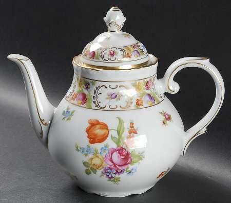 Empress Dresden Flowers Teapot & Lid