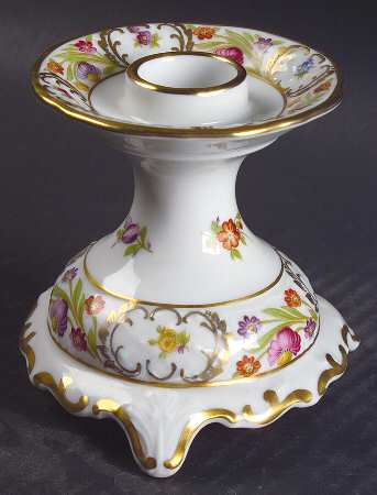 Empress Dresden Flowers 3" Candlestick