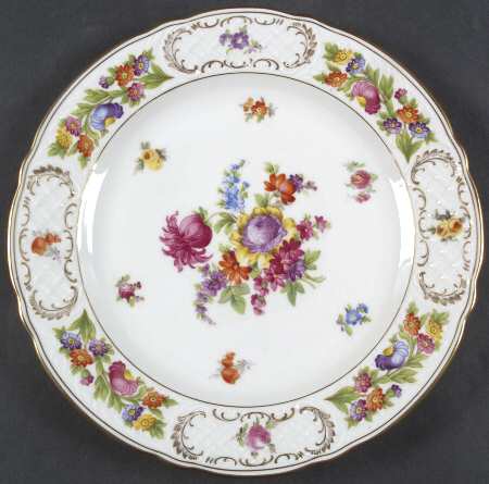 Empress Dresden Flowers Dinner Plate