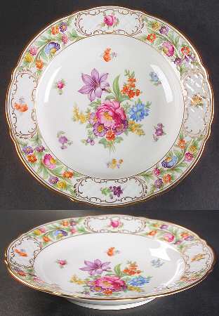 Empress Dresden Flowers Large Rim Soup Bowl