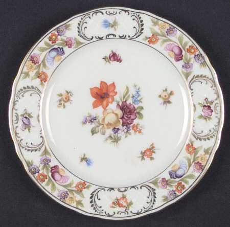 Empress Dresden Flowers Bread & Butter Plate