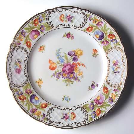 Empress Dresden Flowers Large Dinner Plate by Schumann - Bavaria