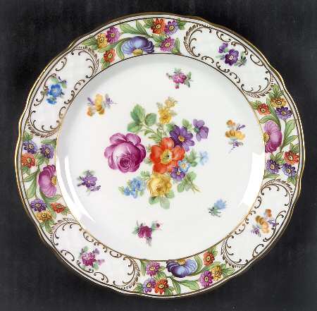 Empress Dresden Flowers Salad Plate
