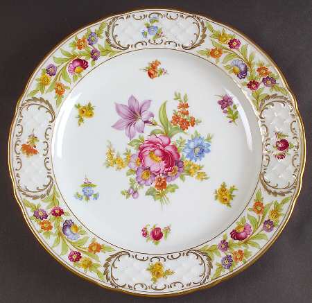 Empress Dresden Flowers Dinner Plate