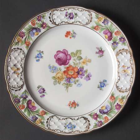 Empress Dresden Flowers Luncheon Plate