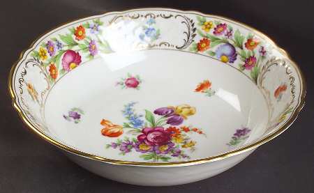 Empress Dresden Flowers 9" Round Vegetable Bowl