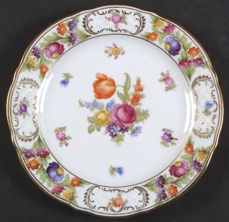 Empress Dresden Flowers Dessert/Pie Plate