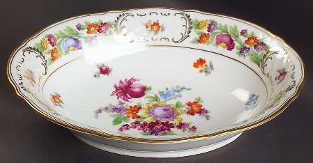Empress Dresden Flowers 9" Oval Vegetable Bowl