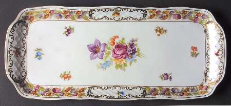 Empress Dresden Flowers Large Sandwich Tray