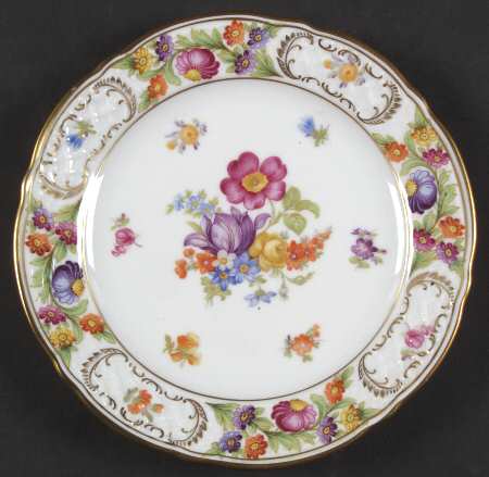 Empress Dresden Flowers Dessert/Pie Plate
