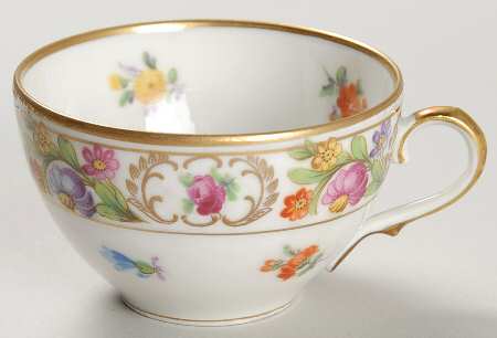 Empress Dresden Flowers Flat Demitasse Cup