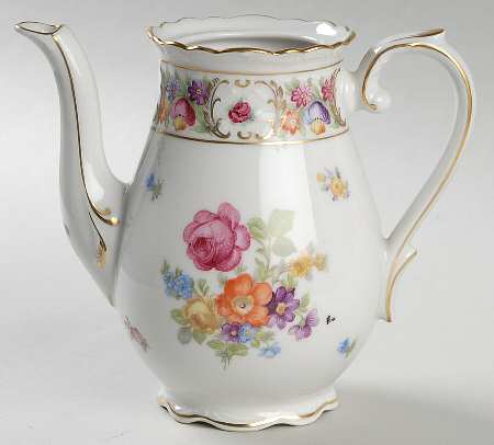 Empress Dresden Flowers Mini Coffee Pot No Lid