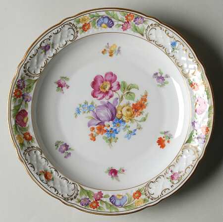 Empress Dresden Flowers Rim Soup Bowl