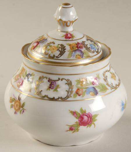 Empress Dresden Flowers Mini Sugar Bowl & Lid