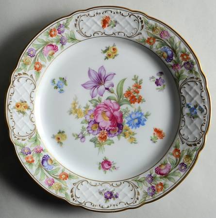 Empress Dresden Flowers Dinner Plate