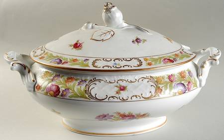 Empress Dresden Flowers Oval Tureen & Lid